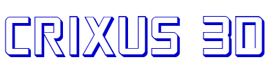 Crixus 3D police de caractère